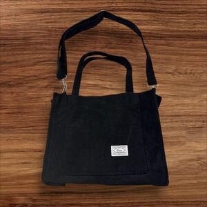 Niction Corduroy Black‎ Tote Bag Special Quality Design Shoulder Crossbody